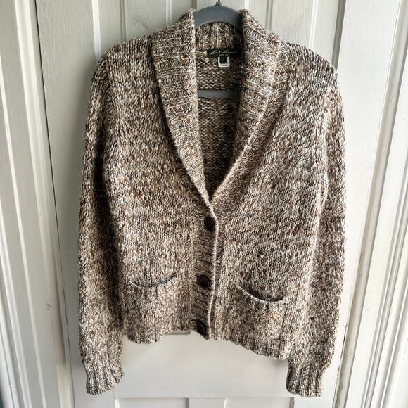Eddie Bauer Fisherman Cardigan Sweater Wool Alpaca - Picture 2 of 8